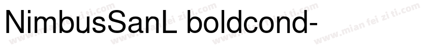 NimbusSanL boldcond字体转换